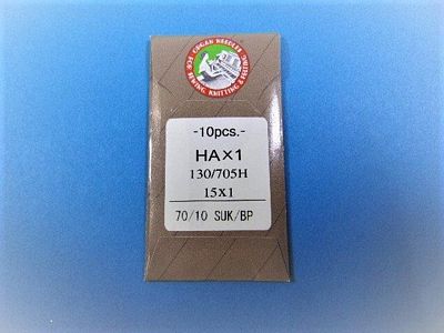 Organ flat shank needle 15x1ball point, size 10