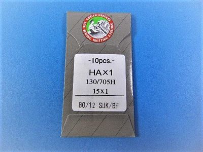 Organ needle flat shank, 15x1, ball point,size 12,