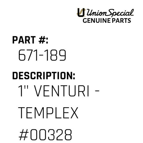 1" Venturi - Templex #00328 - Union Special #671-189