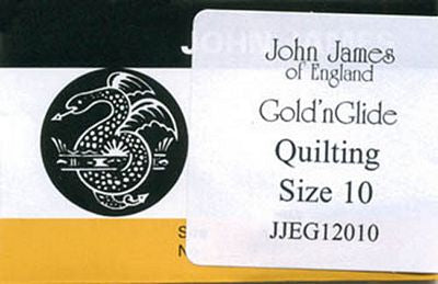 John James Golden Glide Quilting #10 12/bx