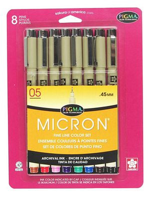 Micron Pen 8 Color Set 05 .45mm