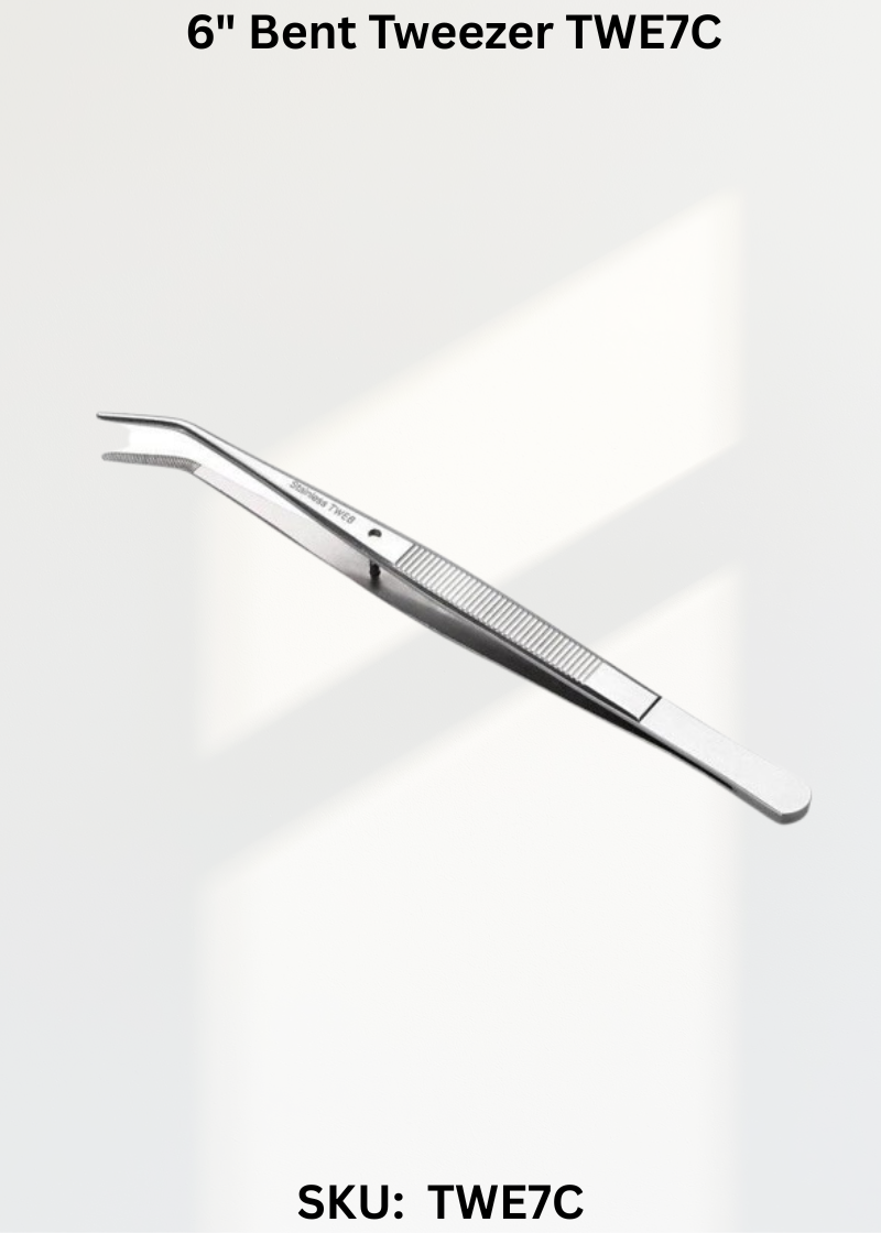 6" Bent Tweezer TWE7C