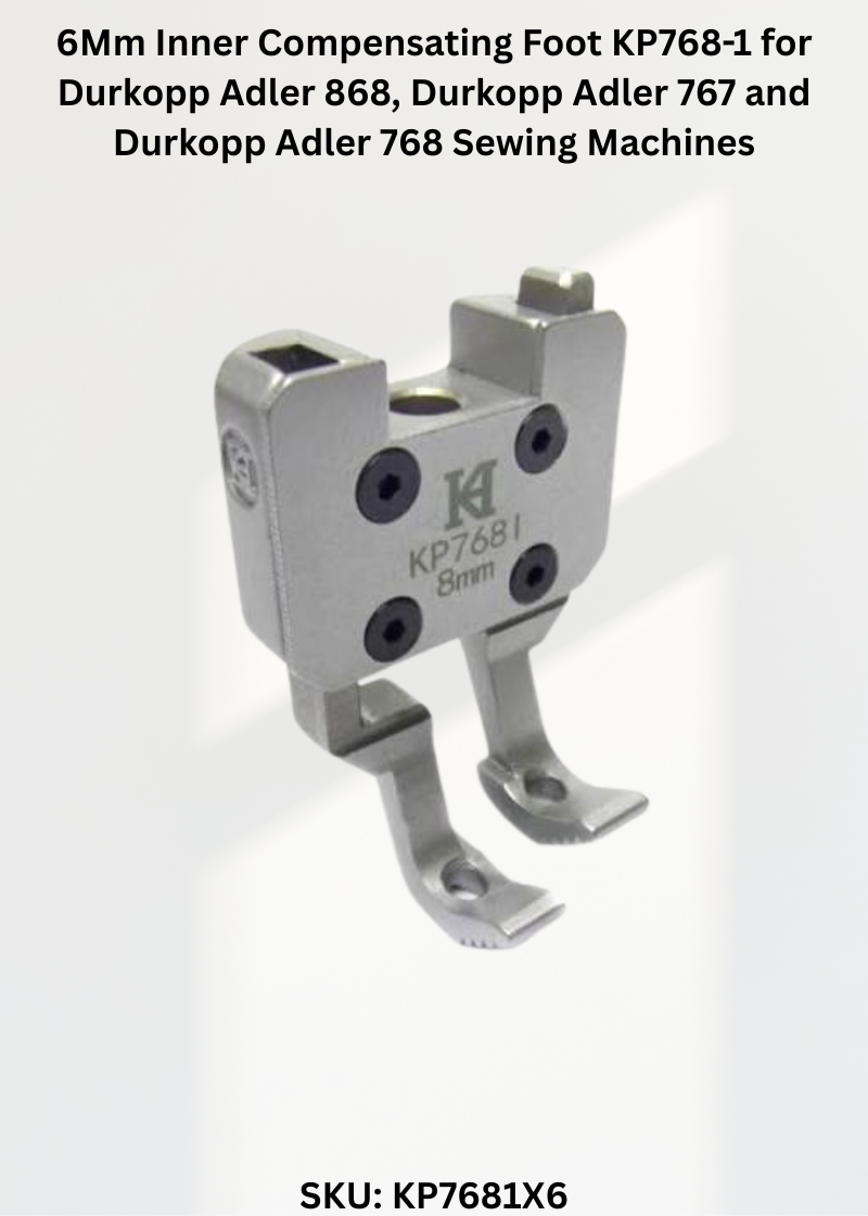 6Mm Inner Compensating Foot KP768-1 for Durkopp Adler 868, Durkopp Adler 767 and Durkopp Adler 768 Sewing Machines