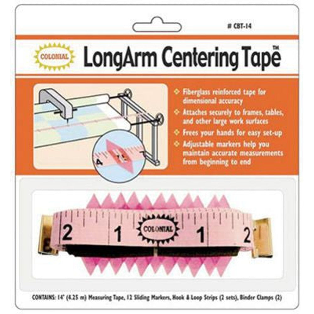 Colonial Needle Co. Long Arm Centering Tape Measure with Markers