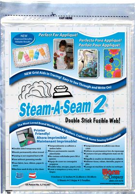Steam-A-Seam 2, 9 x12 in 5/pkg 24/case Drop Ship