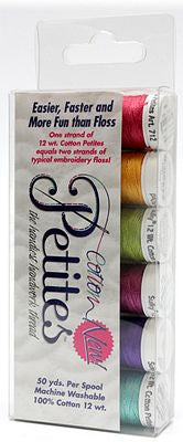 Sulky Cotton Petites Thread Pack 50yd 6ct Brights