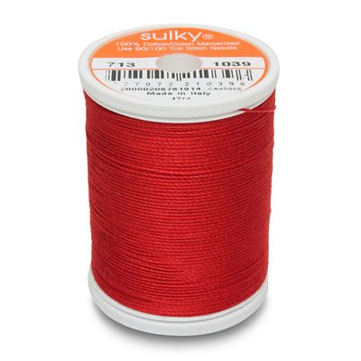 Sulky Cotton Thread 12wt 330yd 3ct True Red