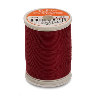 Sulky Cotton Thread 12wt 330yd 3ct Bayberry Red