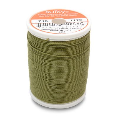 Sulky Cotton Thread 12wt 330yd 3ct Medium Army Green