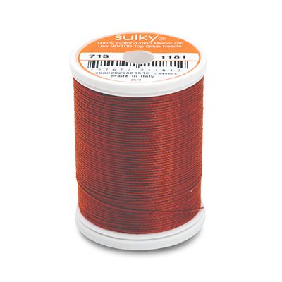 Sulky Cotton Thread 12wt 330yd 3ct Rust