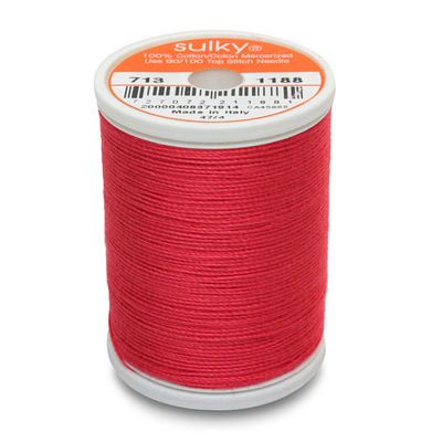 Sulky Cotton Thread 12wt 330yd 3ct Red Geranium