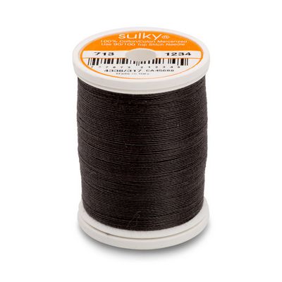 Sulky Cotton Thread 12wt 330yd 3ct Almost Black