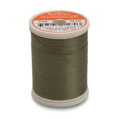 Sulky Cotton Thread 12wt 330yd 3ct Dark Gray Khaki