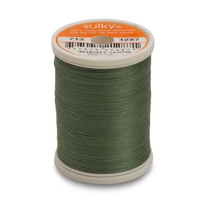 Sulky Cotton Thread 12wt 330yd 3ct French Green