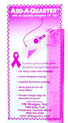 CM Designs Pink Add-A-Quarter 6in Ruler