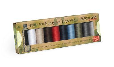Gutermann Sew-all Thread Set 100m 10 Spools- Dark