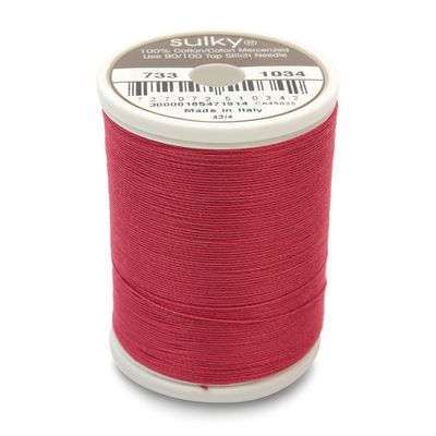 Sulky Cotton Thread 30wt 500yd 3ct Burgundy