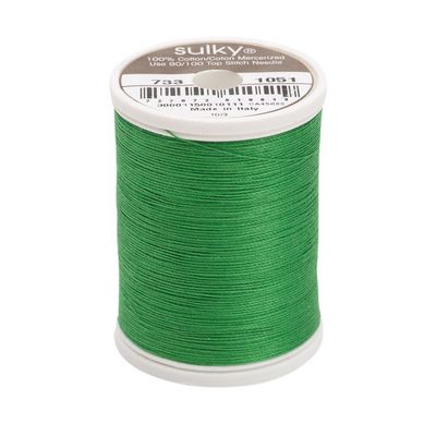 Sulky Cotton Thread 30wt 500yd 3ct Christmas Green