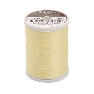 Sulky Cotton Thread 30wt 500yd 3ct Pale Yellow