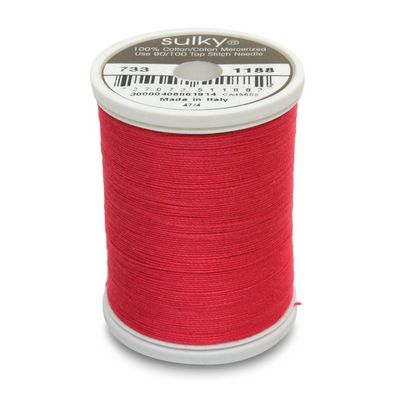 Sulky Cotton Thread 30wt 500yd 3ct Red Geranium