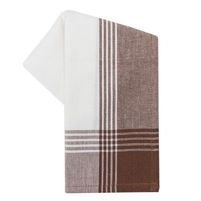 Dunroven House Brown Tea Towel McLeod White Background 6/pkg