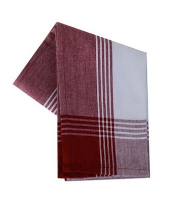 Dunroven House Red Tea Towel McLeod White Background 6/pkg