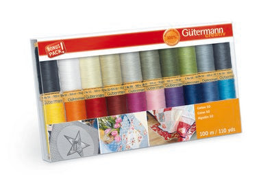 Gutermann Cotton 50 Thread Set Basic Colors 20 spools