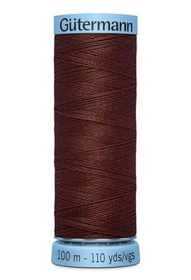 Gutermann Pure Silk Thread 100m 3ct- Rust Brown