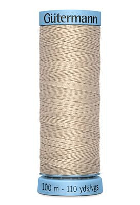 Gutermann Pure Silk Thread 100m 3ct- Sand