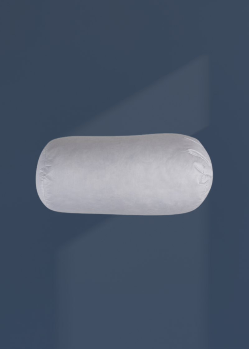75% Feather/25% Down Neckroll Pillow Insert - 16" x 7" - White