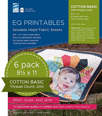 The Electric Quilt Company EQ Printables Inkjet Fabric Sheets 6/pkg