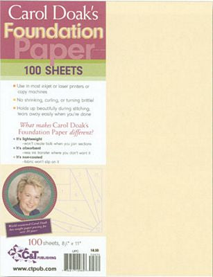 C&T Publishing Carol Doak''s Foundation Paper 100 sheets