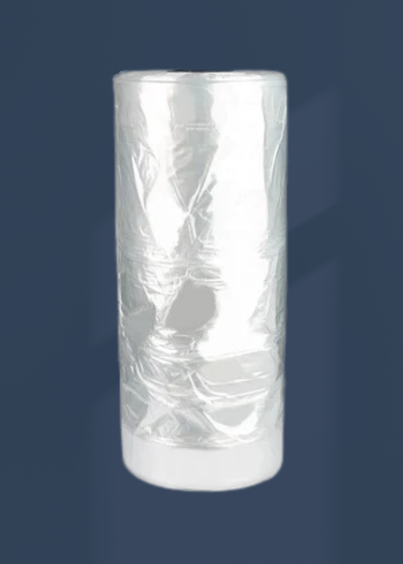 .7 mil. Regular Non-Perforated Poly Garment Bags  - 21" x 4" Gusset - 500 yds. - Clear