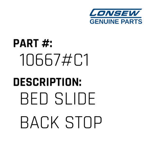 Bed Slide Back Stop - Consew #10667#C1