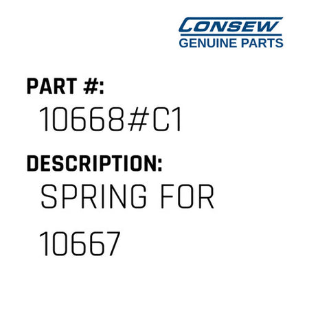 Spring For 10667 - Consew #10668#C1
