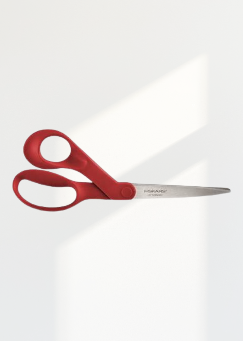8" Bent Scissors, Red 9450