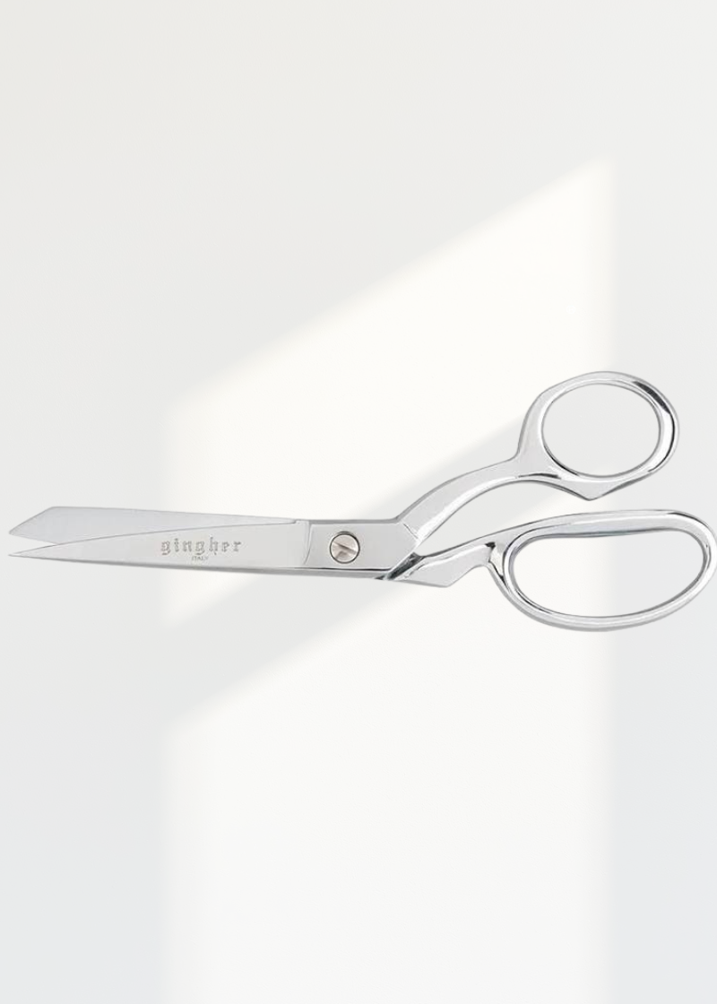 8" Blunt-Tip Serrated Dressmak G-8ZB — Chrome-Plated, Blunt Points.