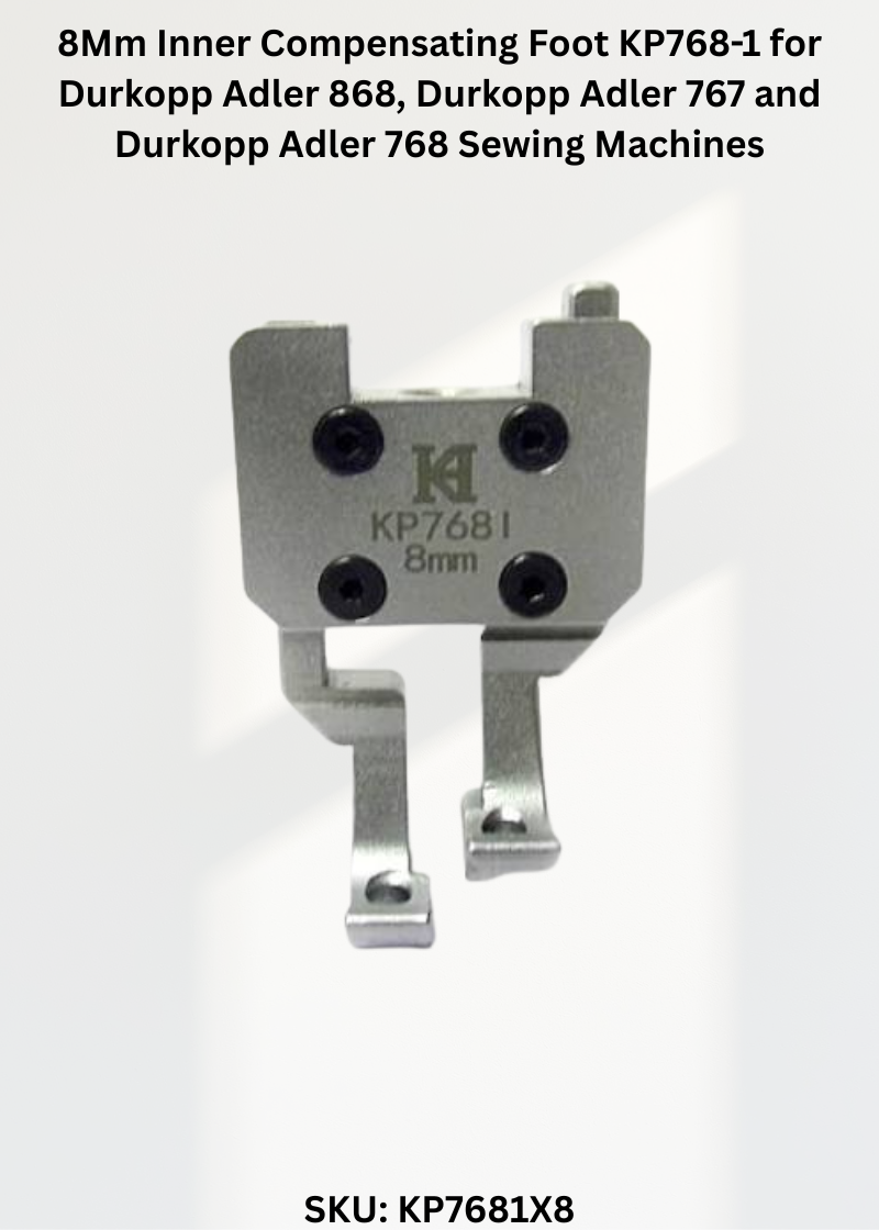 8Mm Inner Compensating Foot KP768-1 for Durkopp Adler 868, Durkopp Adler 767 and Durkopp Adler 768 Sewing Machines