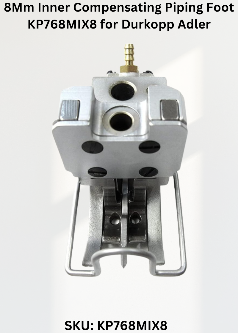 8Mm Inner Compensating Piping Foot KP768MIX8 for Durkopp Adler 367, 467, 767 and Durkopp Adler 768 Sewing Machines