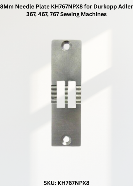 8Mm Needle Plate KH767NPX8 for Durkopp Adler 367, 467, 767 Sewing Machines