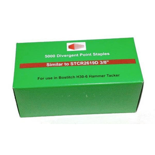 (5M Bx) Galv Staples - Generic #STCR2619 3/8