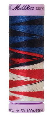 Mettler Silk Finish Multi 100m 109yd 5ct-Patriotic