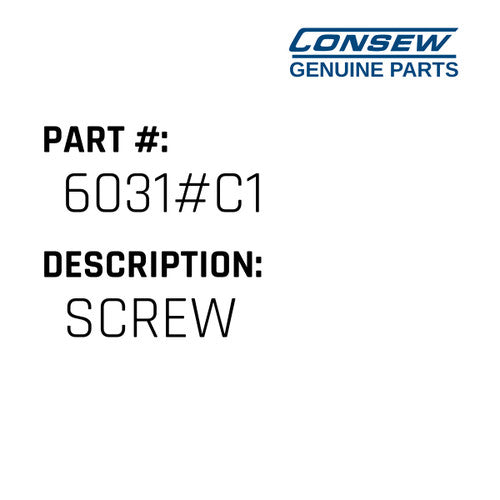 Screw - Consew #6031#C1