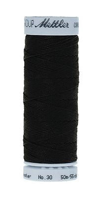 Mettler Cordonnet 30wt 50m 55yd 5ct-Black