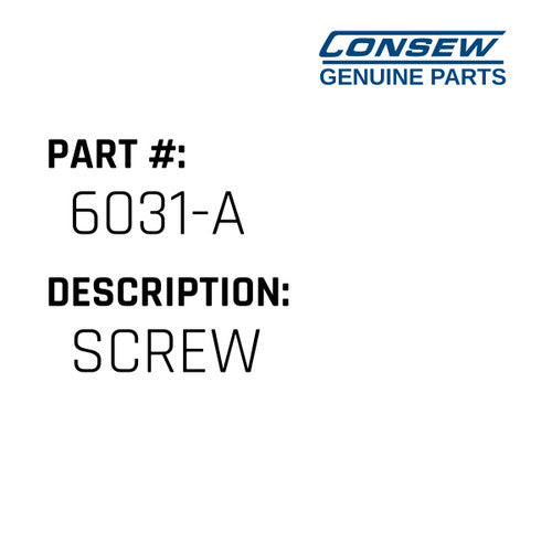 Screw - Consew #6031-A
