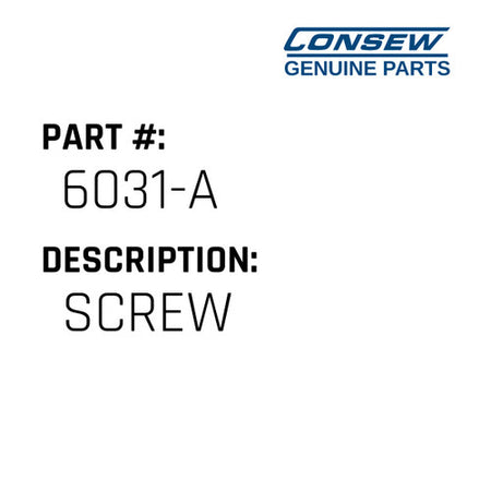 Screw - Consew #6031-A
