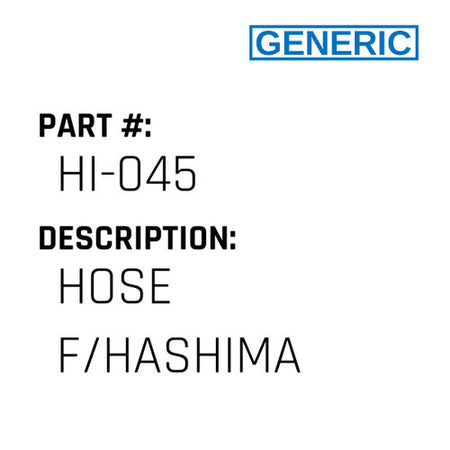 Hose F/Hashima - Generic #HI-045