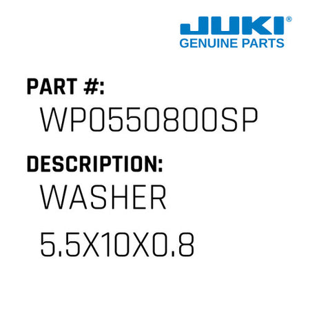 Washer  5.5X10X0.8 - Juki #WP0550800SP