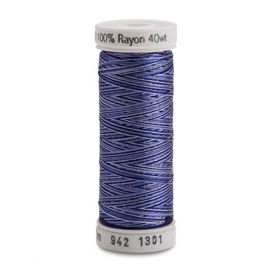 Sulky Rayon Variegated 40wt 250yd 3ct Navy Blues