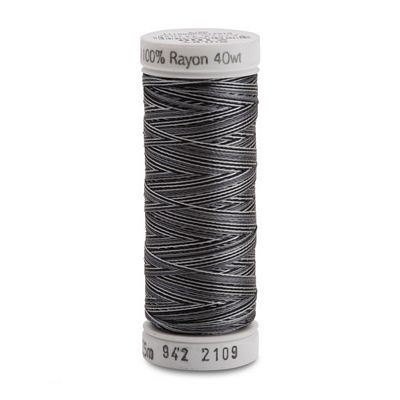 Sulky Rayon Variegated 40wt 250yd 3ct Grays Blacks